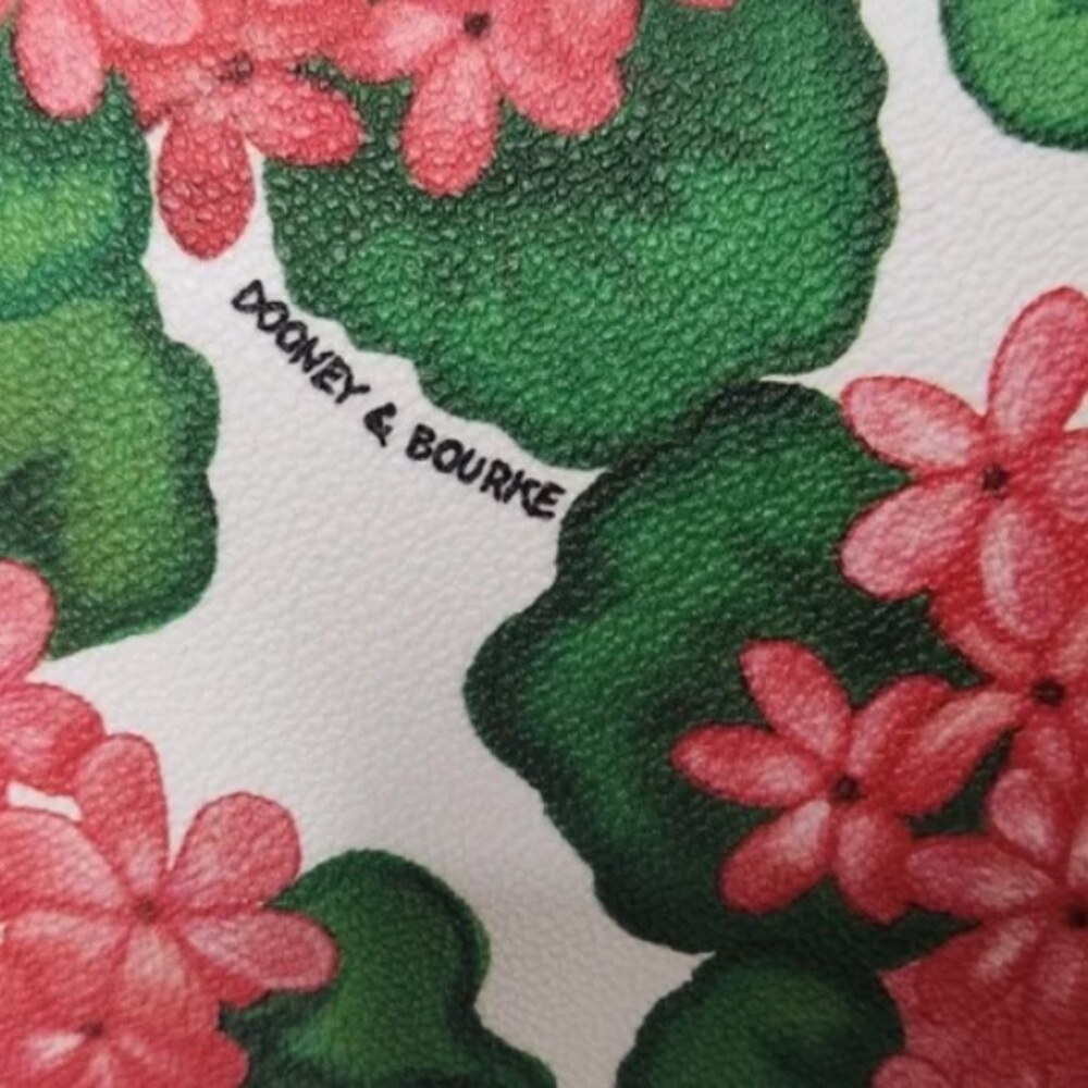 Dooney & Bourke Pink and Green Floral Satchel - Picture 2 of 5